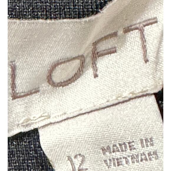 Ann Taylor Loft Dress Size 12 Gray Black Leopard Sleeveless Fit And Flare Office - Picture 5 of 6